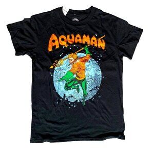 Vintage Style AQUAMAN Dc Comics Justice League T-Shirt‎ men